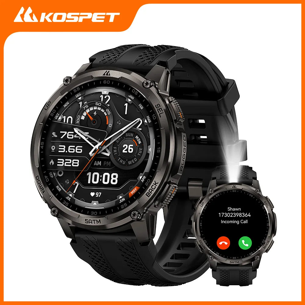 Kospet Tank T4C Rugged Smartwatch With Dual Band GPS Waterproof