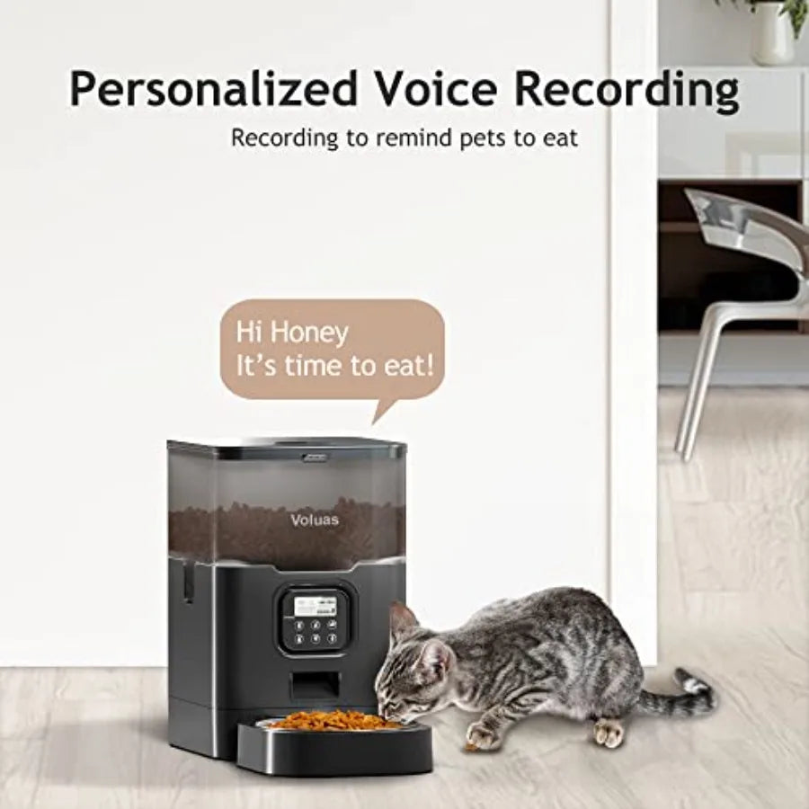 Automatic Cat Feeder With Timer And Desiccant Bag For Portions