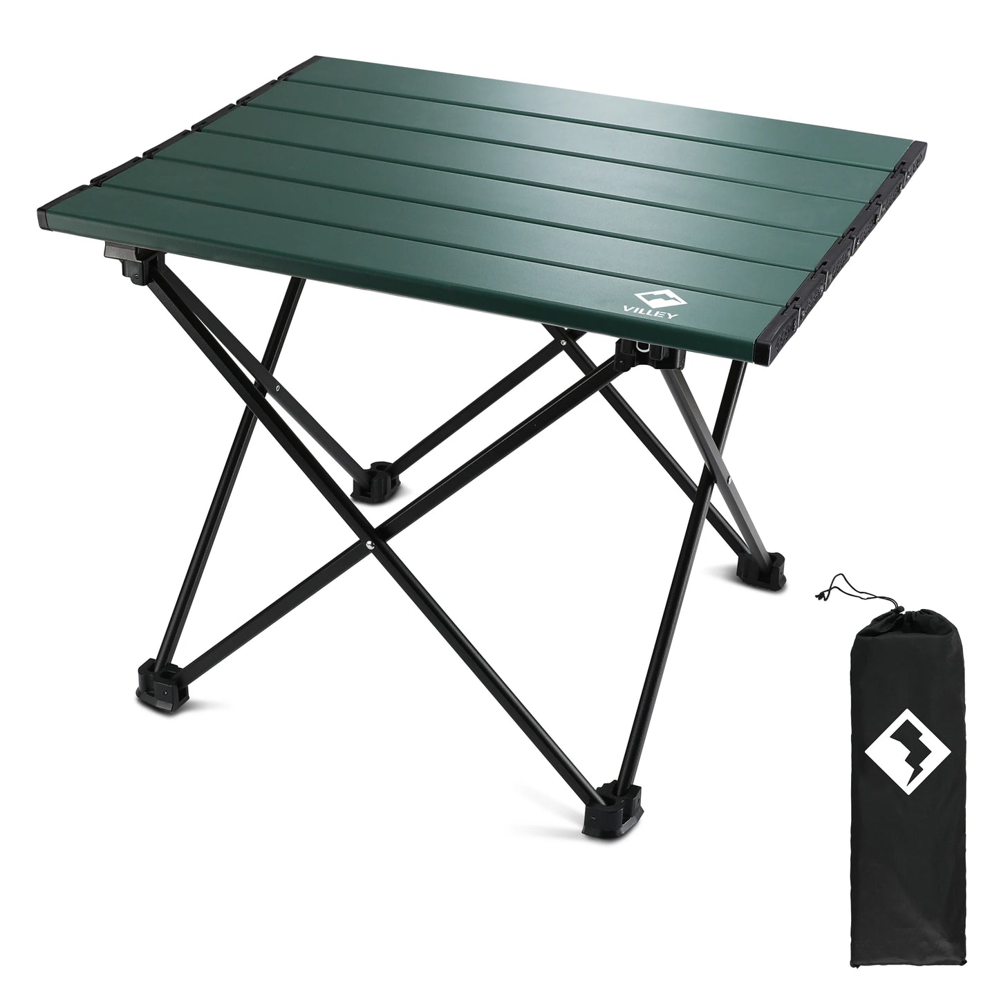 VILLEY Ultralight Portable Camping Side Table Aluminum Folding Beach Table