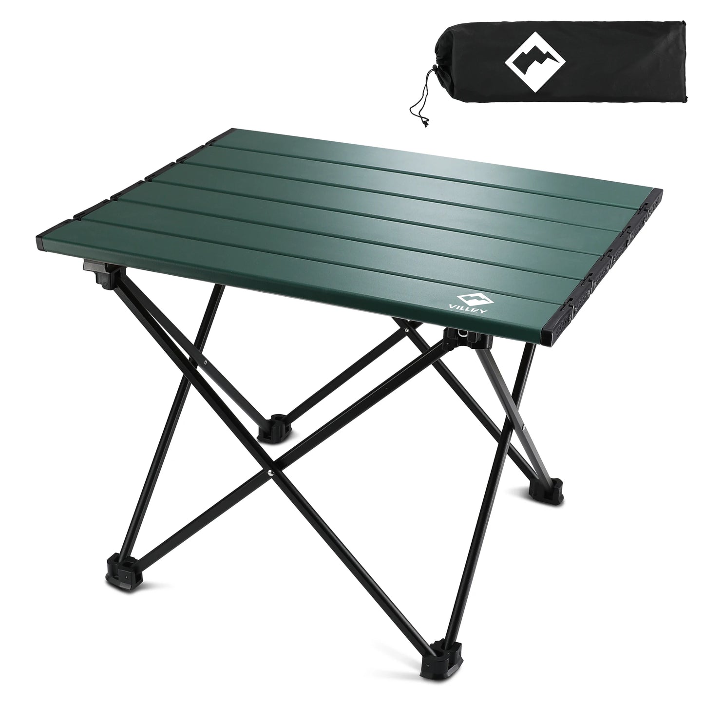 VILLEY Ultralight Portable Camping Side Table Aluminum Folding Beach Table