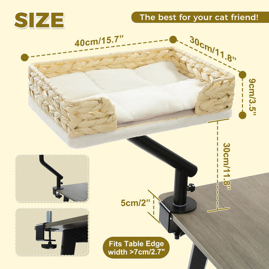 PAWZ Road Cat Desk Bed 360° Rotatable Cat Bed Stand