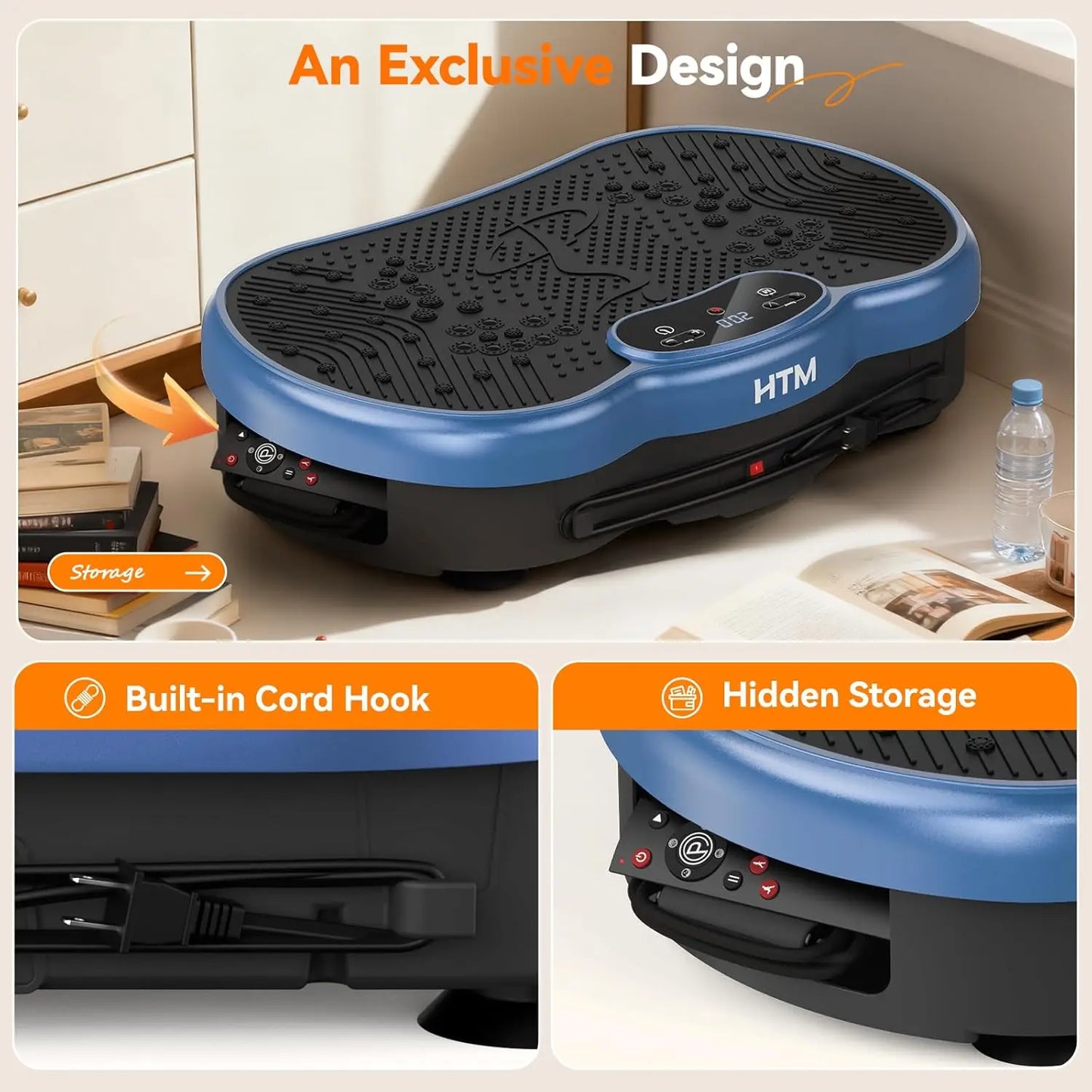 HTMM Fitness Vibration Plate Whole-Body Fat Burn Home Gym