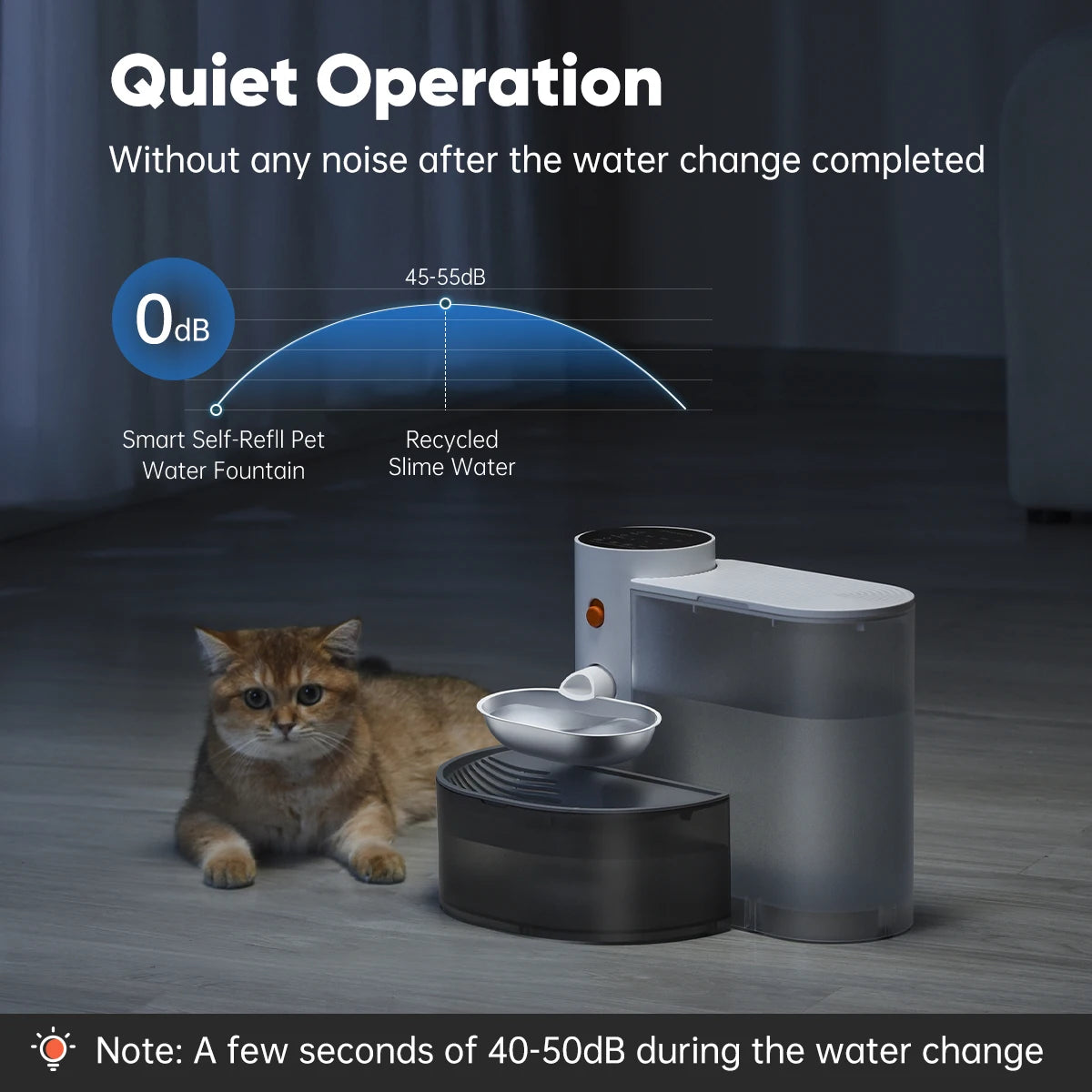 Booteely Stainless Steel Pet Water Dispenser For Cats