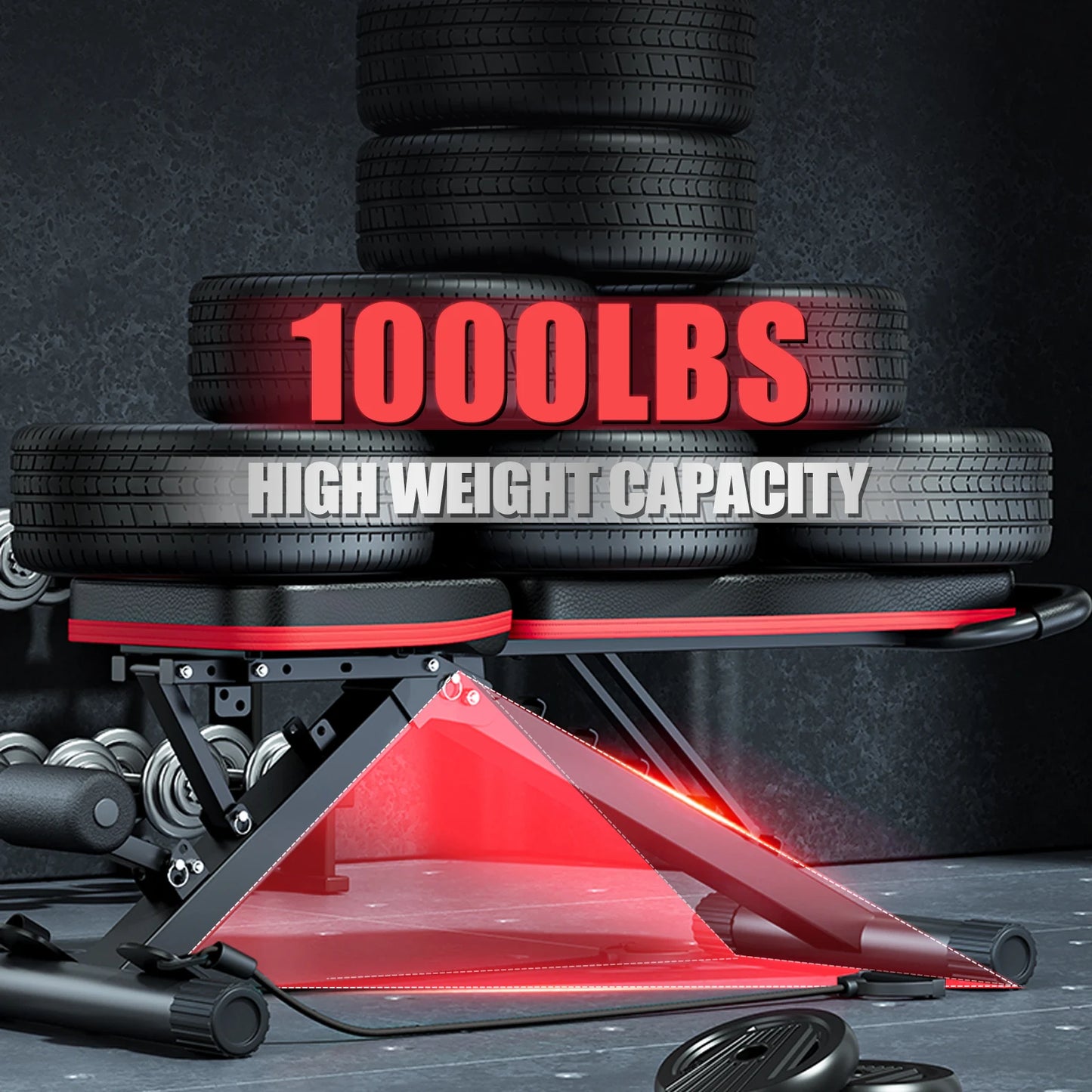14-In-1 Foldable Dumbbell Bench With 1000 Lbs Capacity, Multi-Functional