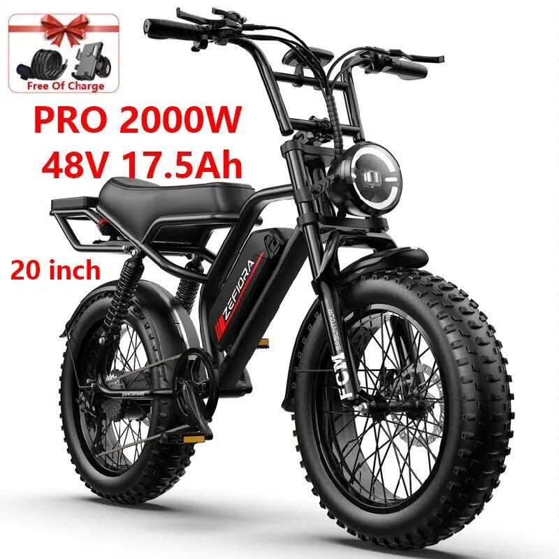 ZEFIORA Electric Fat Bike V10 1000W Brushless Motor