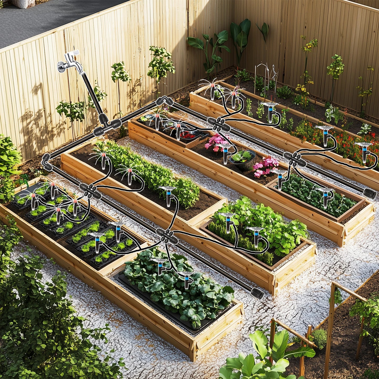 Terrawen Drip Irrigation Kit With Locked Fittings System