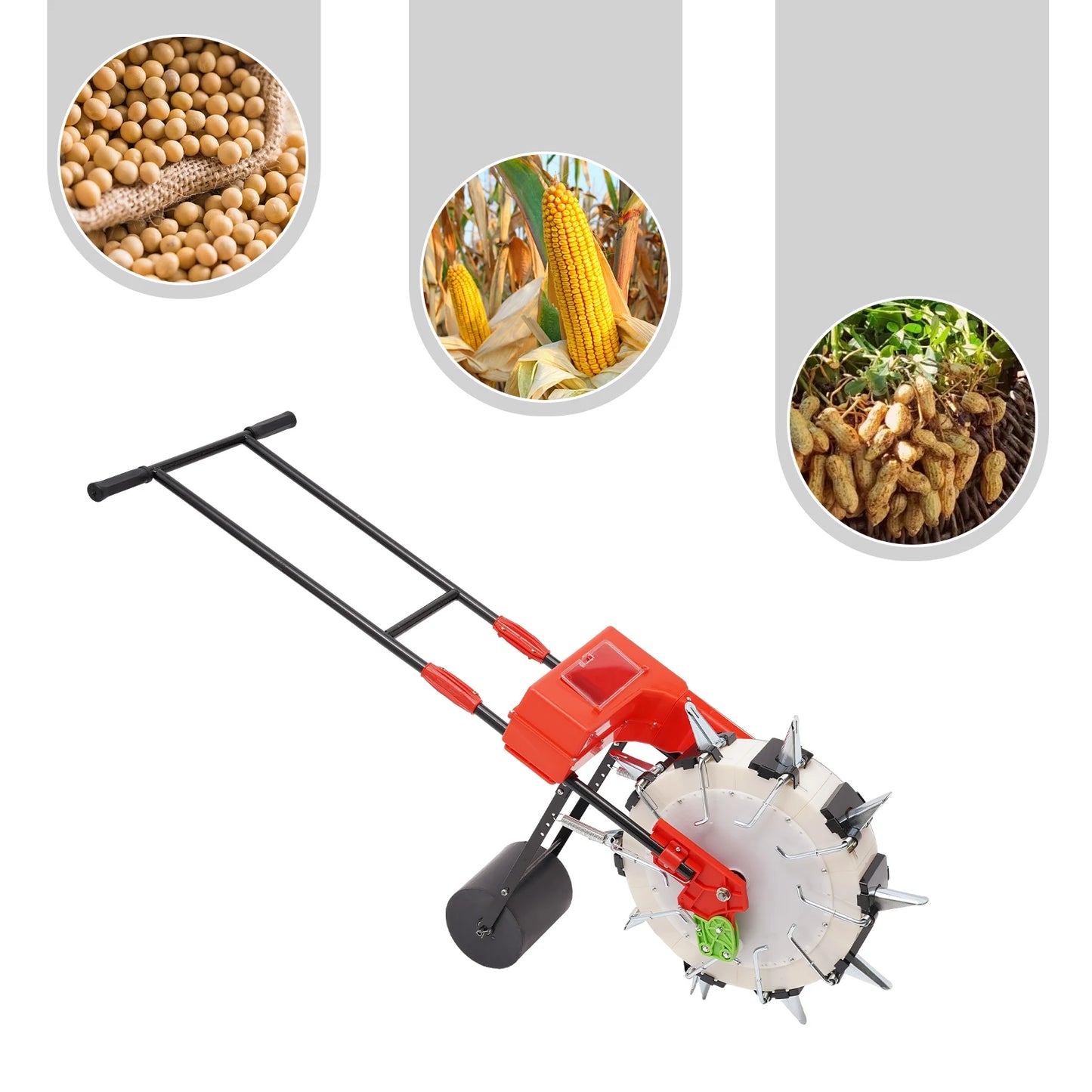 10 Row Push Seeder for Corn and Beans Adjustable Depth