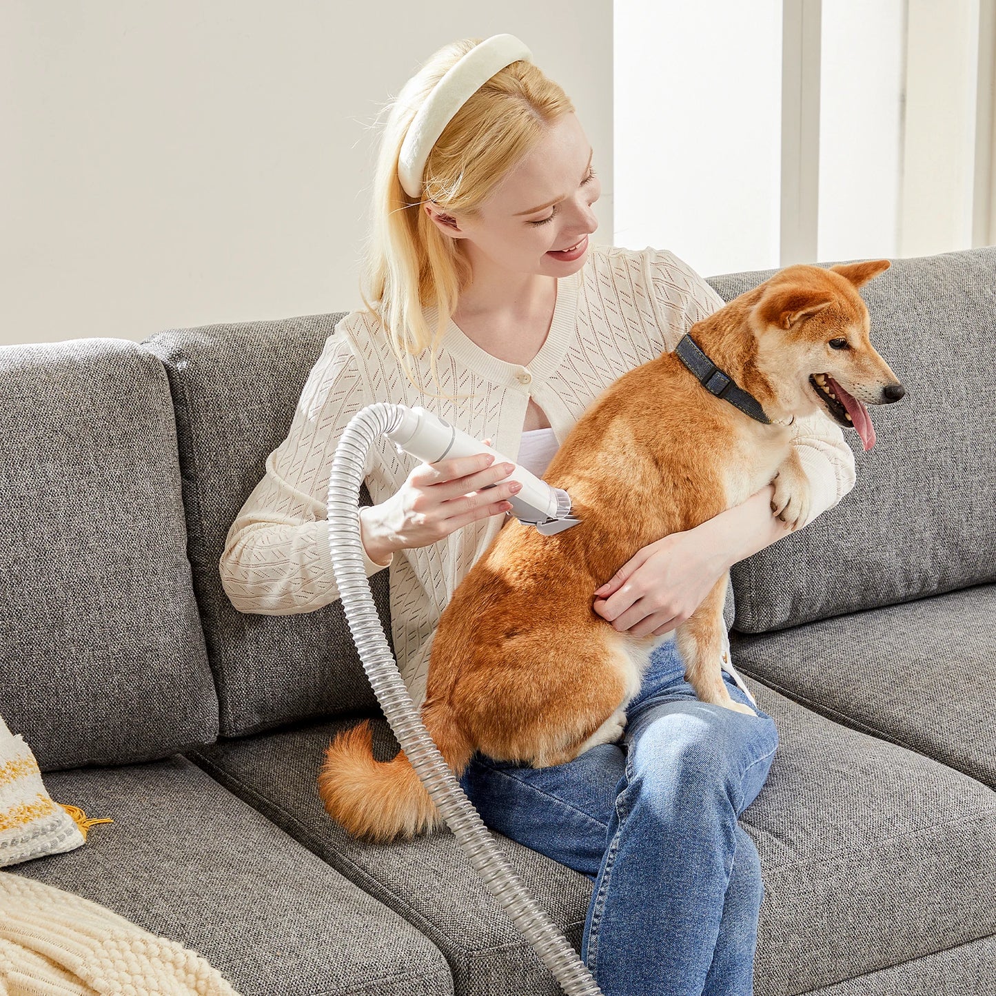 Pet Grooming Vacuum Kit With 3 Suction Modes And Cordless Clippers