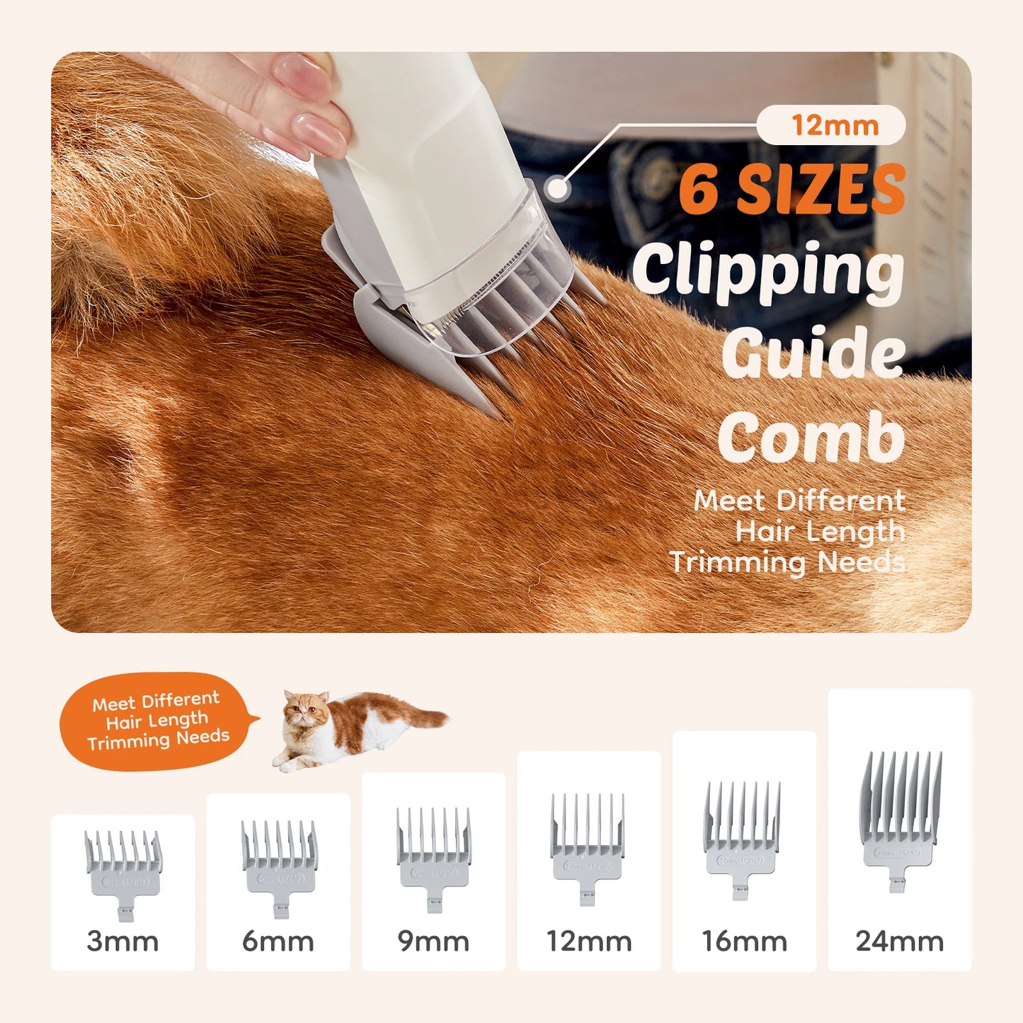 Pet Grooming Vacuum Kit With 3 Suction Modes And Cordless Clippers