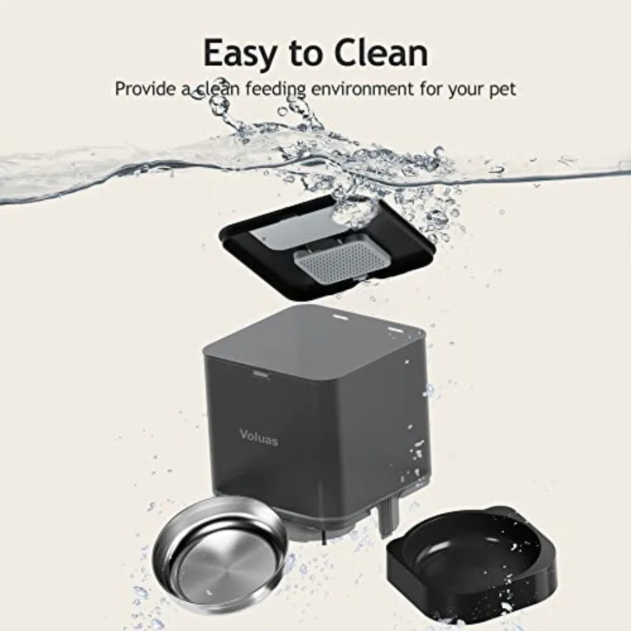 Automatic Cat Feeder With Timer And Desiccant Bag For Portions