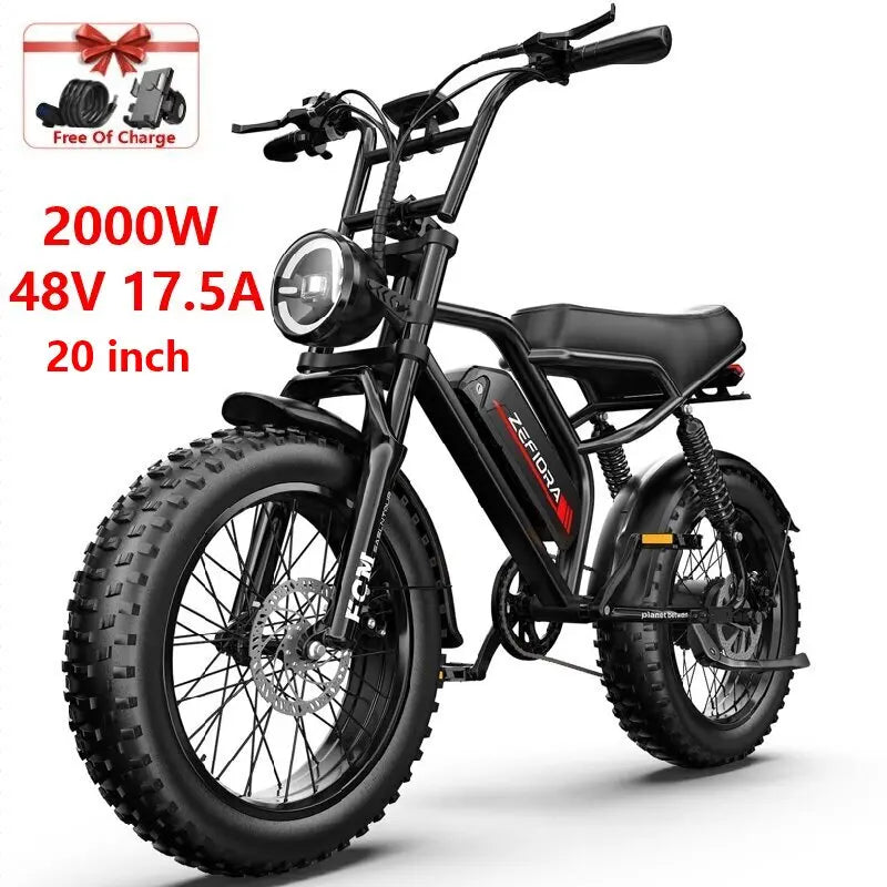 ZEFIORA Electric Fat Bike V10 1000W Brushless Motor