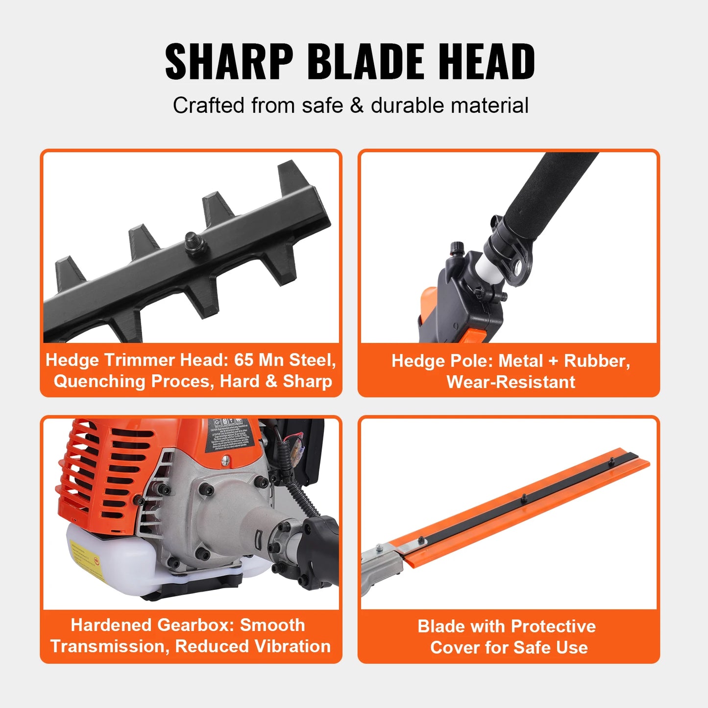 SucceBuy 52cc 6 In 1 Gas Trimmer Hedge Cutter System