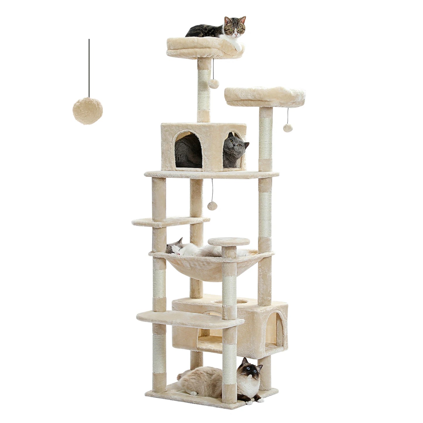 PAWZ Road Cat Tree and Tower With Scratching Posts Condos