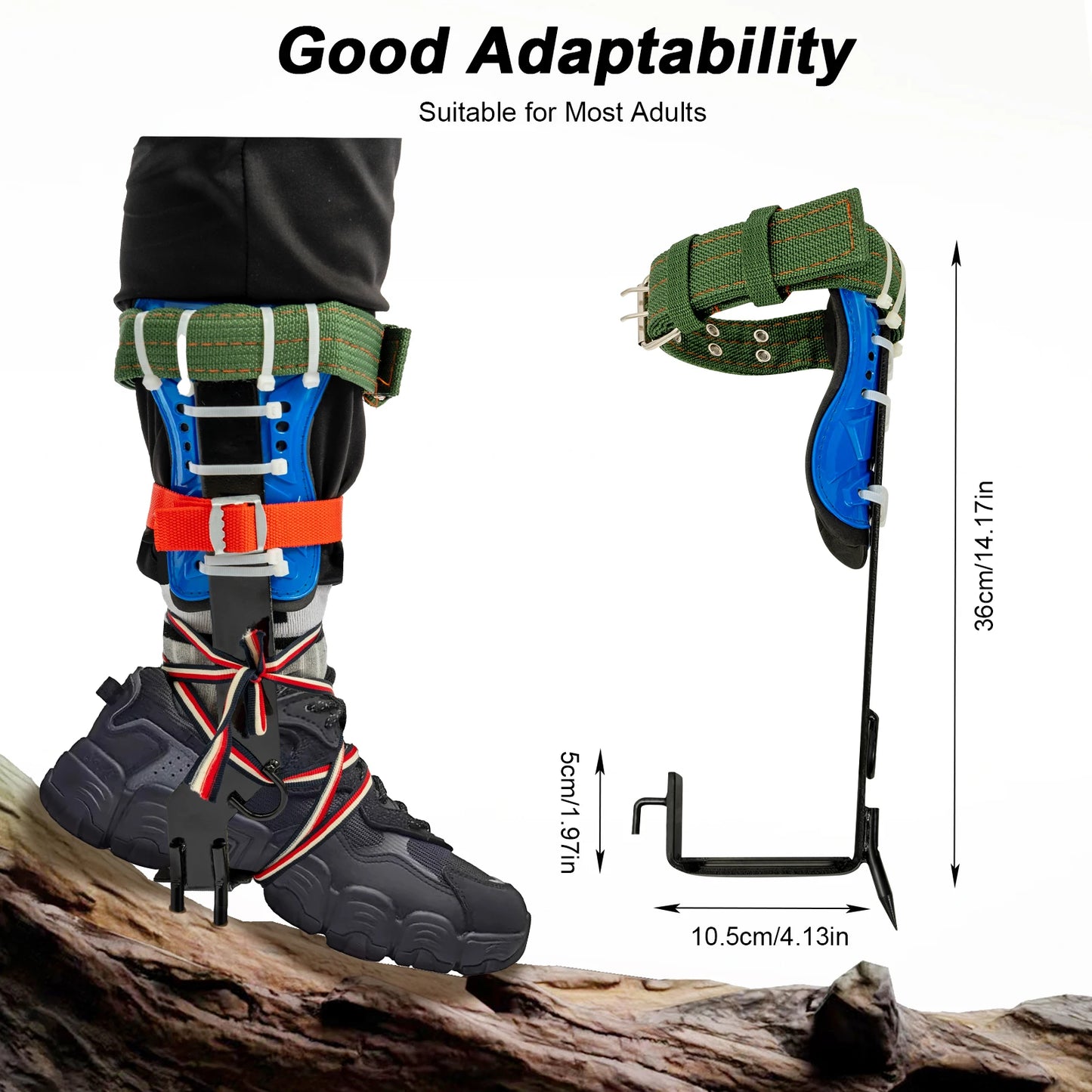 Professional Ergonomic Tree Climbing Spikes Kit With Safety Belt Harness