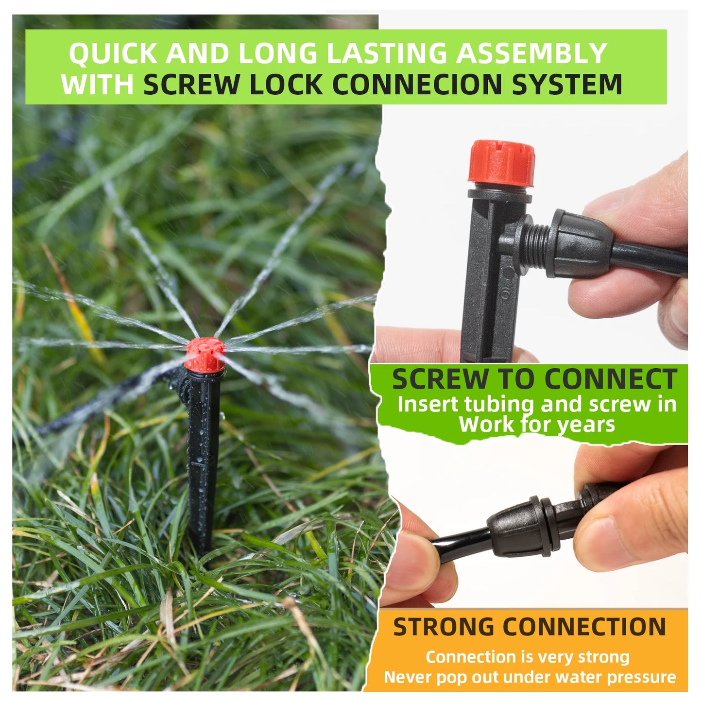 Terrawen Drip Irrigation Kit With Locked Fittings System