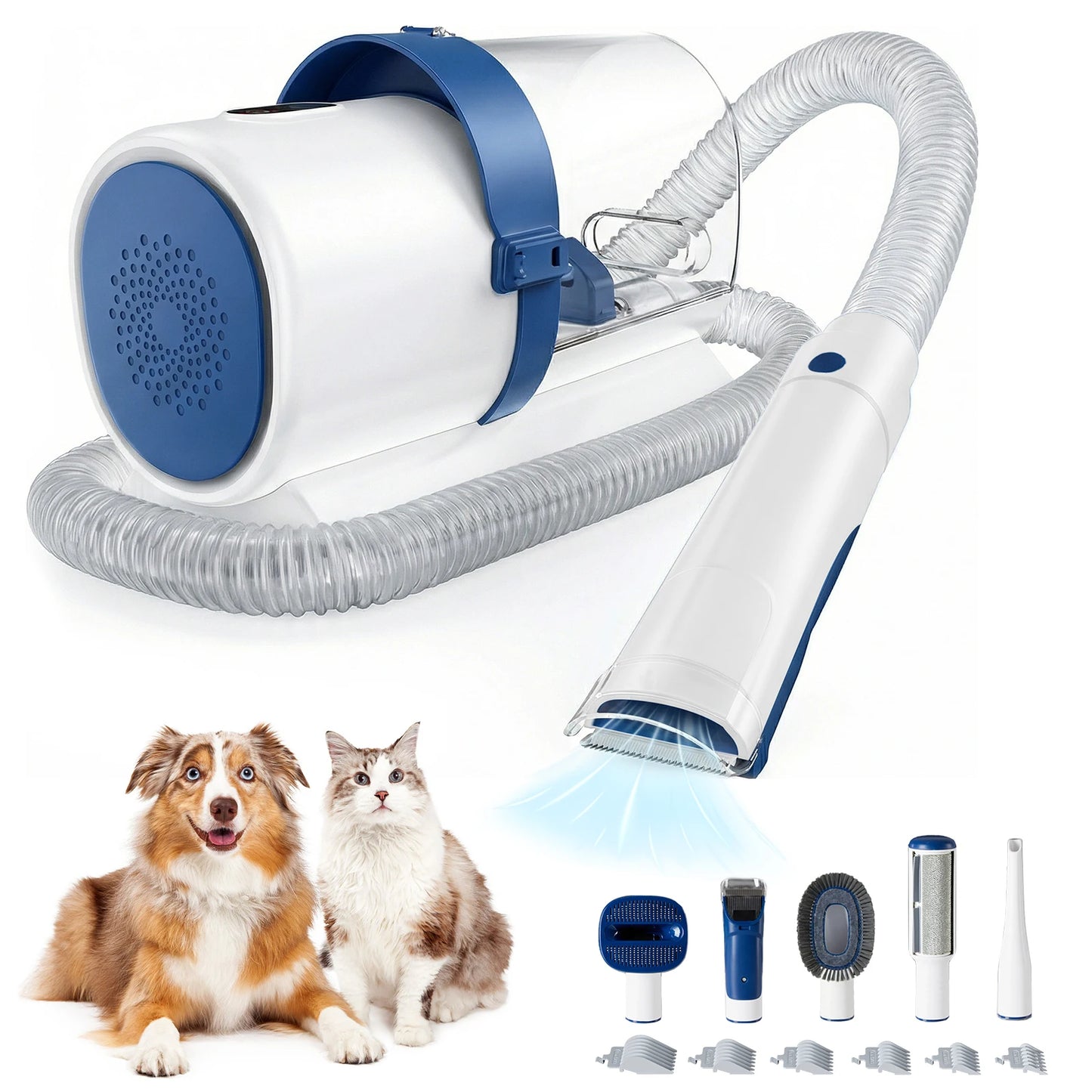 Pet Grooming Vacuum Kit With 3 Suction Modes And Cordless Clippers