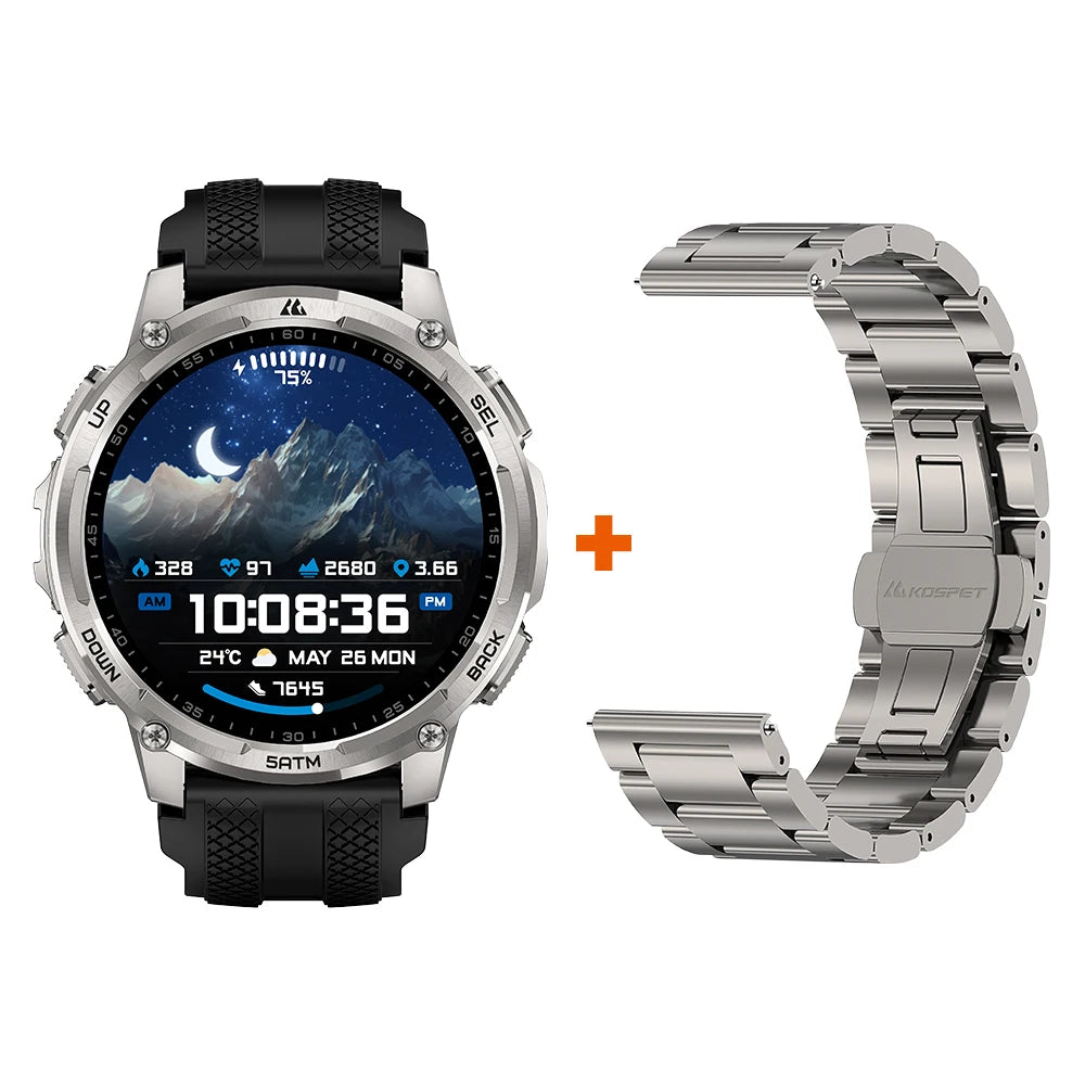 Kospet Tank T4C Rugged Smartwatch With Dual Band GPS Waterproof