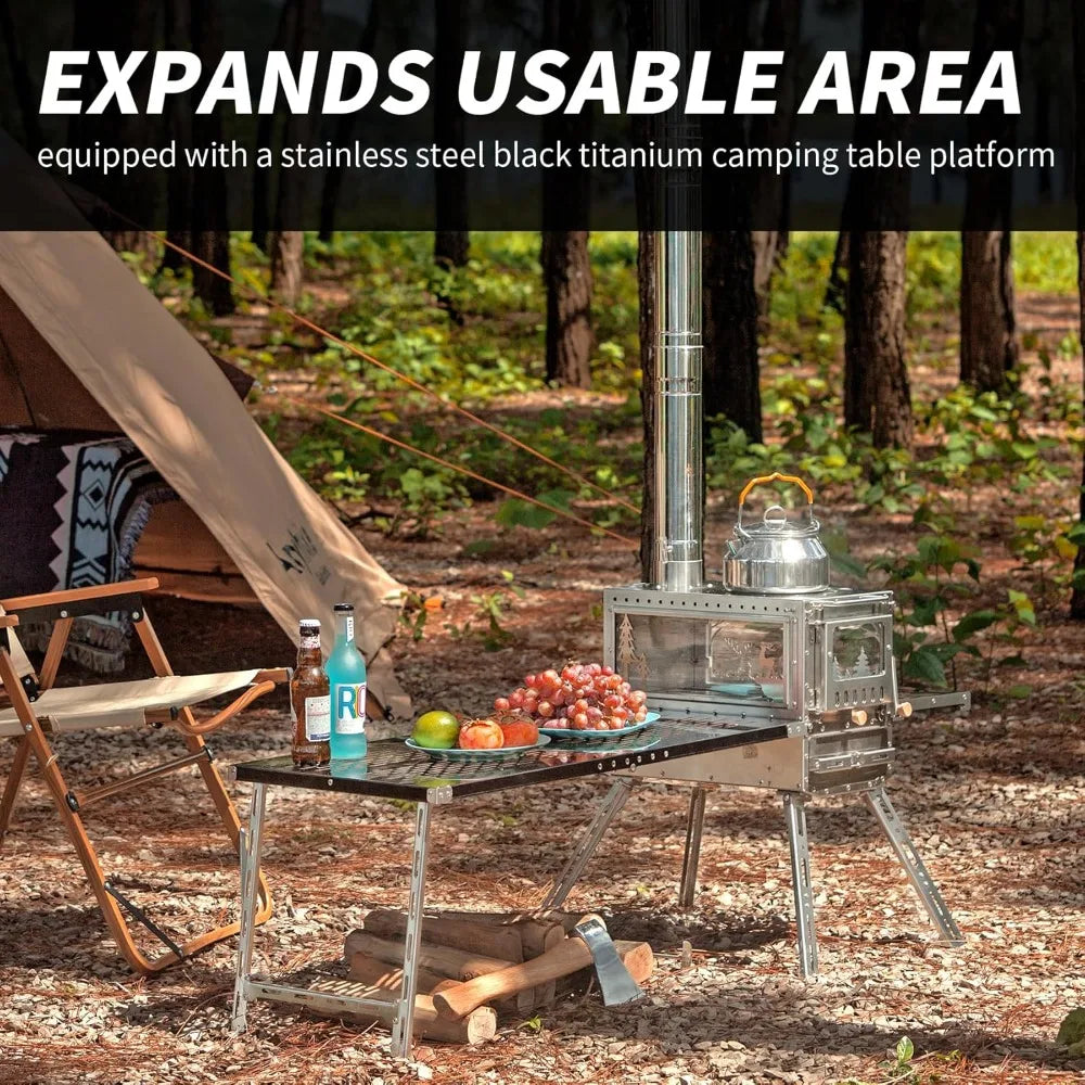 M6 Wood Stove Oven For Outdoor Camping With Air Vents