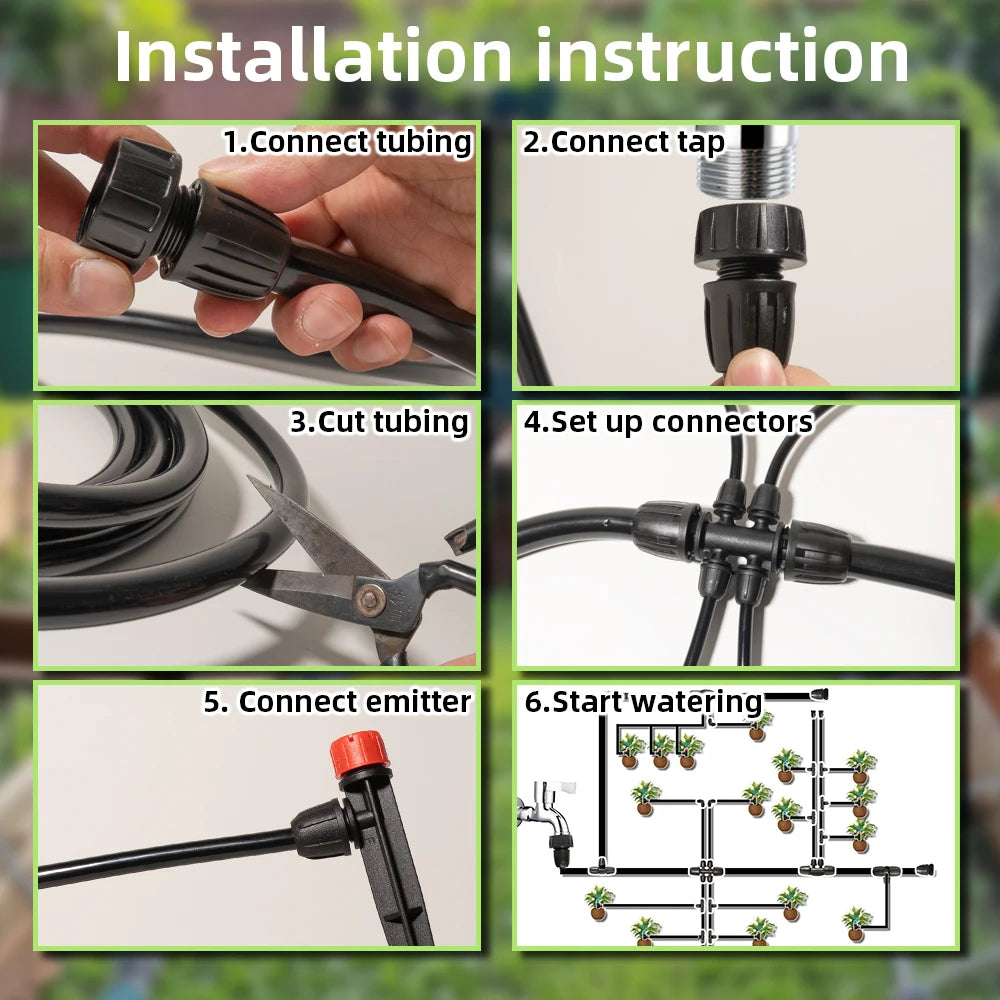 Terrawen Drip Irrigation Kit With Locked Fittings System