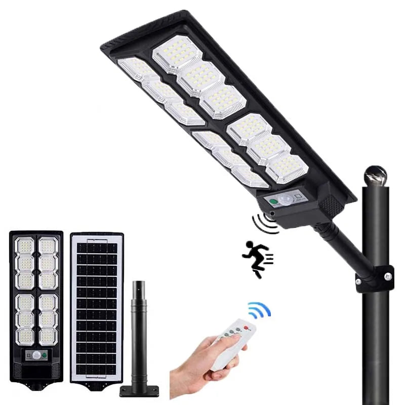 2-Pack Solar Street Lights Outdoor 192LED Dusk to Dawn Sensor