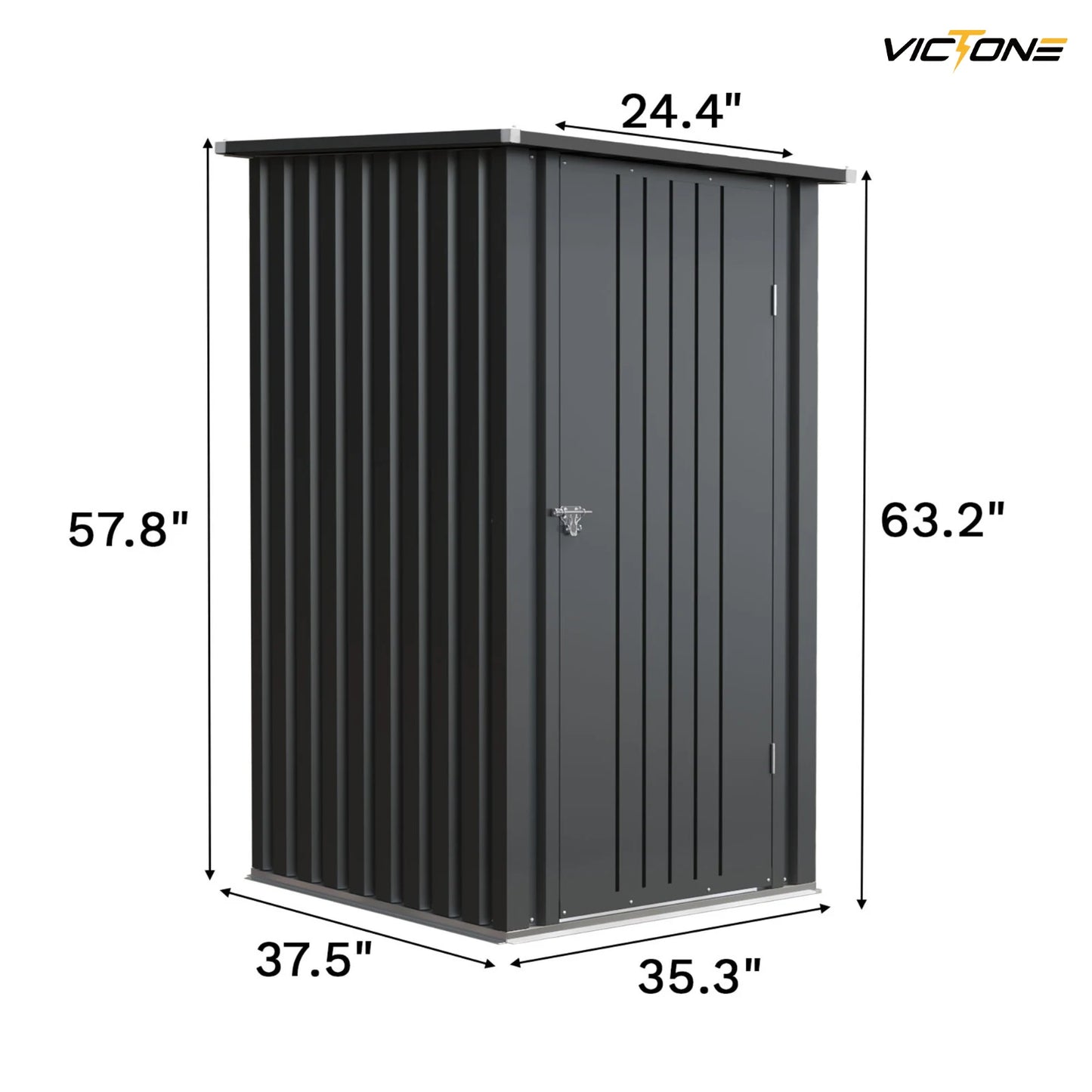 Victone Outdoor Storage Shed For Garden Tools With Sloped Roof