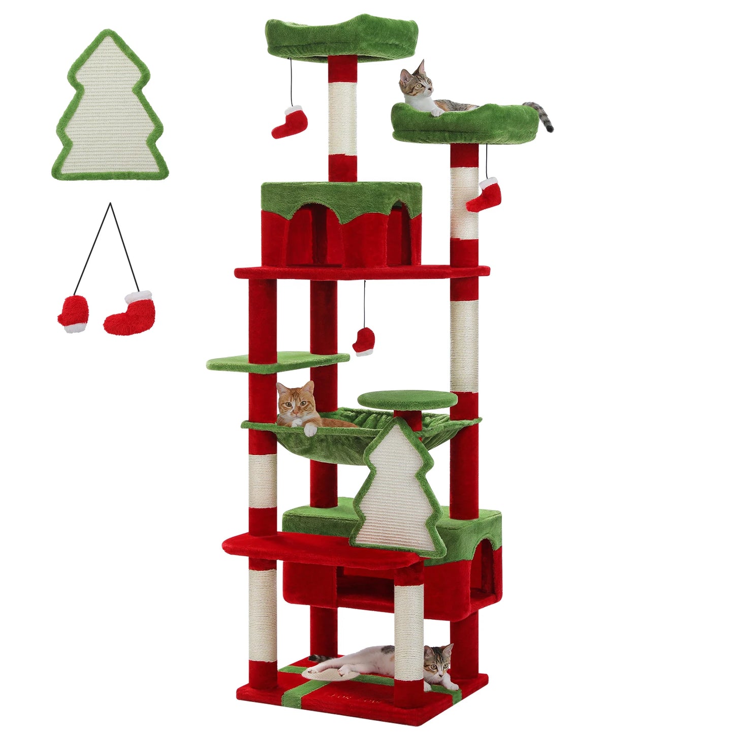 PAWZ Road Cat Tree and Tower With Scratching Posts Condos