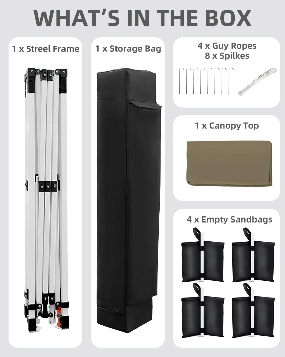 HiMISSCN Pop Up Canopy Tent With Three Adjustable Heights