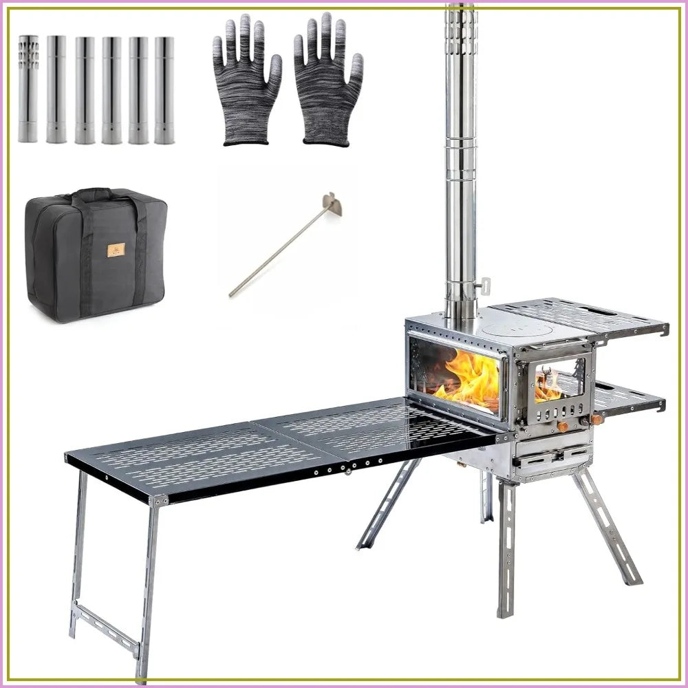M6 Wood Stove Oven For Outdoor Camping With Air Vents