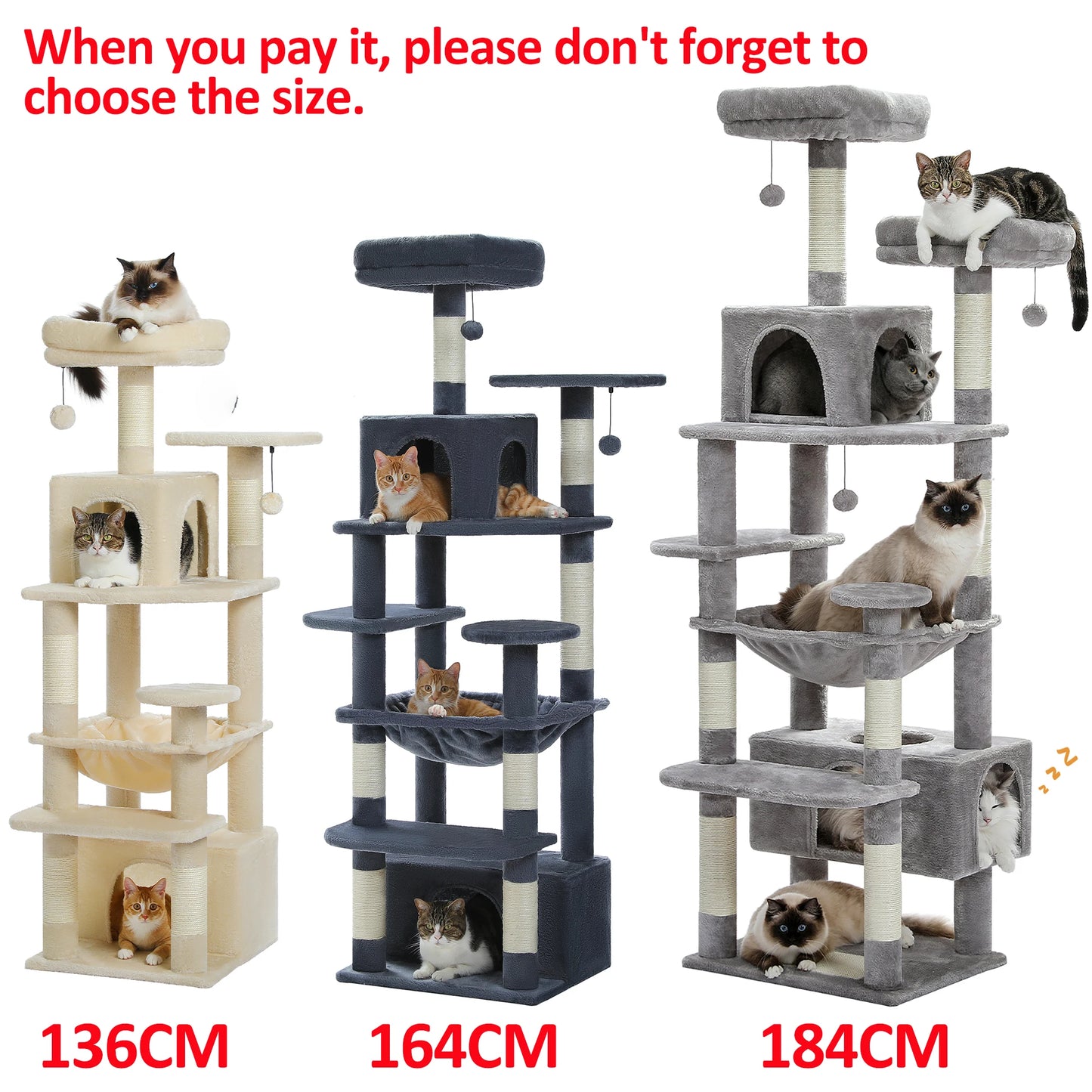 PAWZ Road Cat Tree and Tower With Scratching Posts Condos