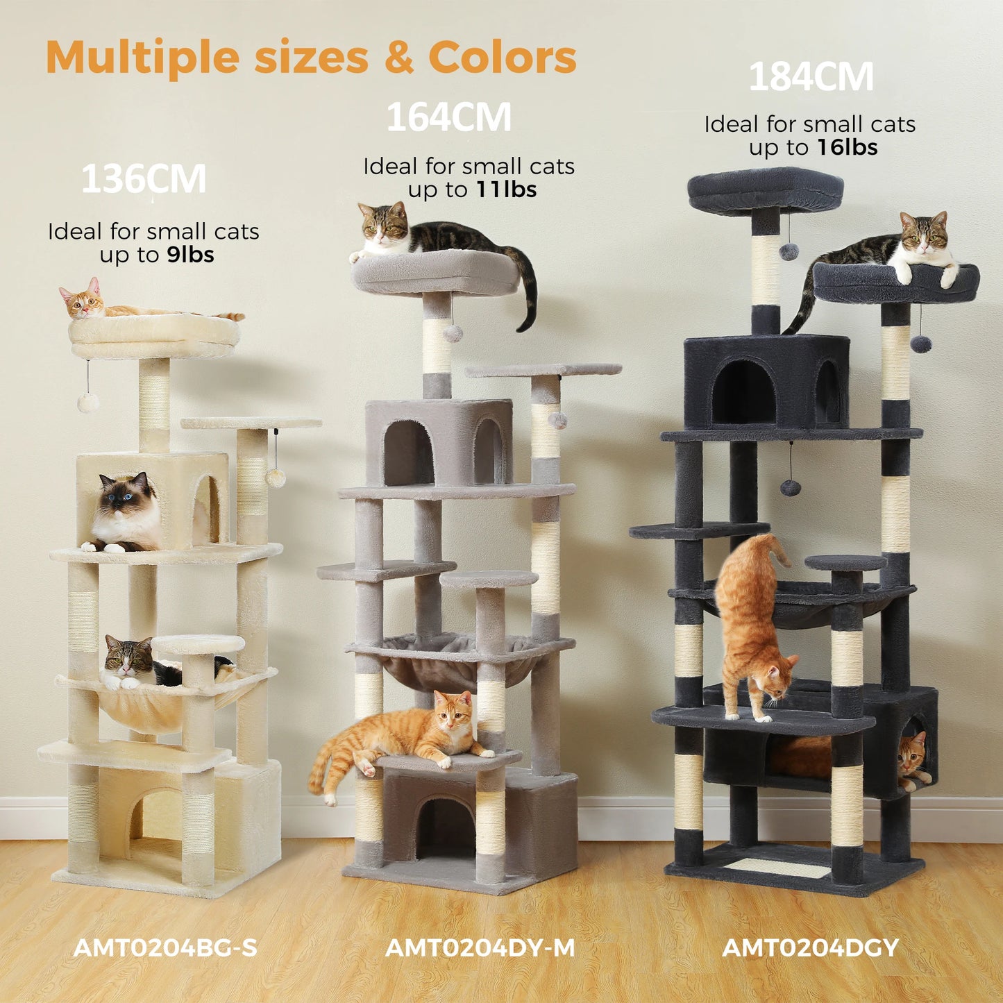 PAWZ Road Cat Tree and Tower With Scratching Posts Condos