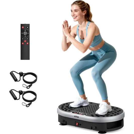 HTMM Vibration Plate Exercise Machine With 120 Speed Levels And 9 Programs