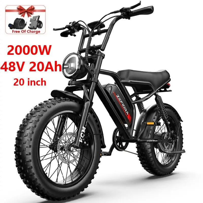 ZEFIORA Electric Fat Bike V10 1000W Brushless Motor